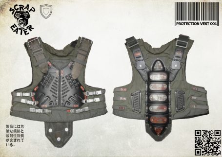 Post-Apocalyptic Wasteland Endzeit Protection Vest with chest and back protective pads.
