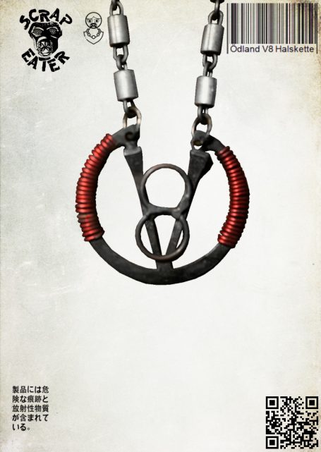Schmuckstück mit einem Ring und Drahtwicklung, verbunden mit einem V8 Logo.
29.90
