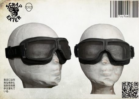 Post-Apocalyptic Wasteland Endzeit safety goggles with a black soft frame, plastic lenses, and mesh.