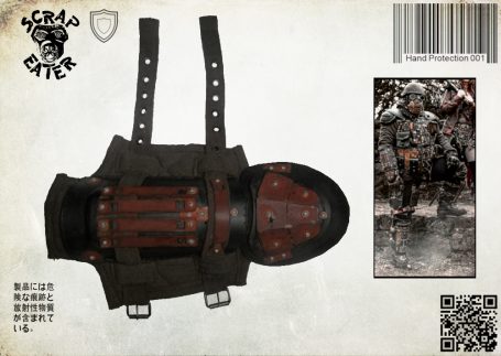 Soft Post-Apocalyptic Wasteland Endzeit Hand Protection with hard plastic protective pads.