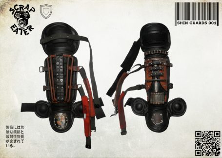 Post-Apocalyptic Wasteland Endzeit shin guards & Decoration with protective function.