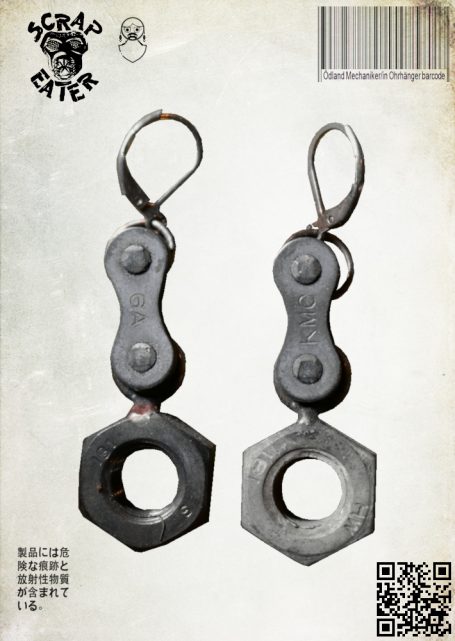 Ein Metallhaken mit Sechskantmutter an einem Kettenglied.
14.50